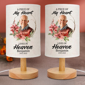 Custom Photo Dad Mom In Heaven Fabric Lamp TH10 892849