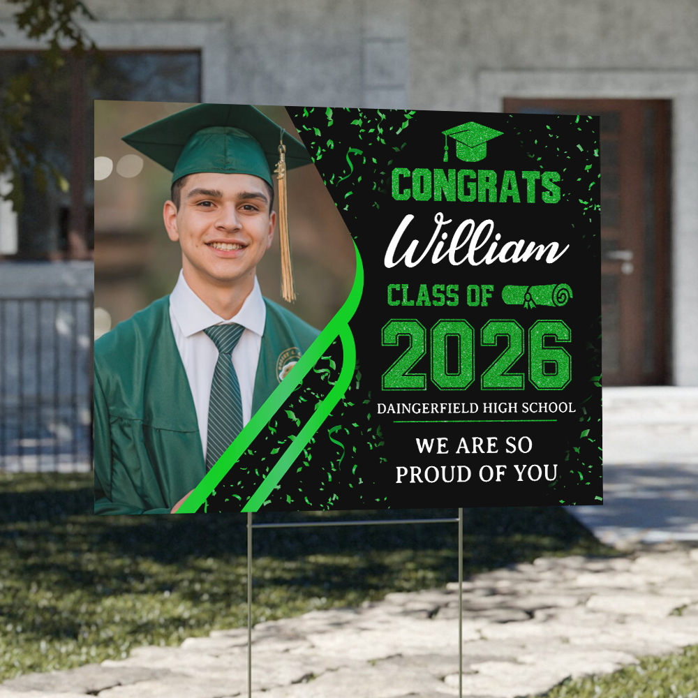 Custom Photo Class of 2026 Personalized Yard Sign Graduation Party Decor CH07 895432