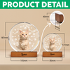Custom Cat Photo With Bone For Cat Lover Round Acrylic Frame Block TH10 894067