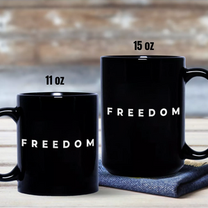 Charlie Kirk Freedom Black Mug HA75 64468