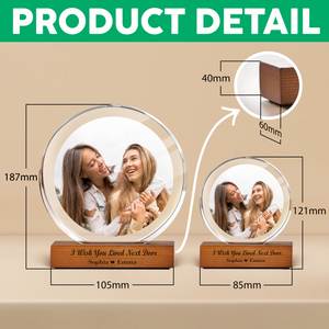 Custom Besties Photo Round Acrylic Frame Block Gift For Sister Besties BFF CH07 896054