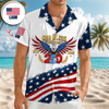God Bless America Shirt – Personalized Name USA Flag Eagle Cross Hawaiian Shirt CH07 911292
