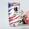 Personalized Golf Ball Pattern America Flag Fat Tumbler Gift For Golfer, Golf Lovers HA75 921040