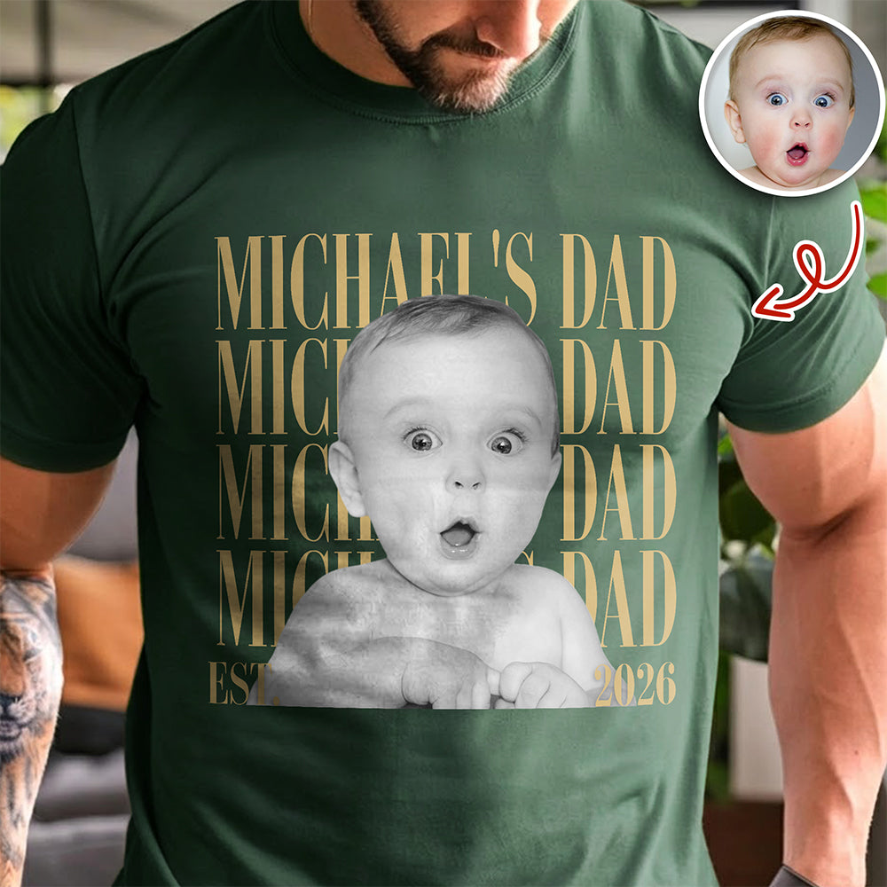 Personalized Vintage Photo Dad, Mom Est. Comfort Shirt HA75 921414