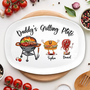 Daddy's Grilling Plate Platter Personalized Father's Day Gifts Grill Gifts CH07 895932