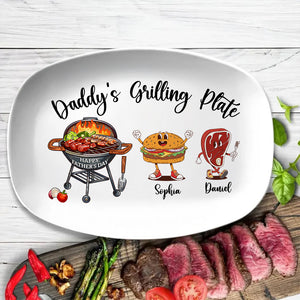 Daddy's Grilling Plate Platter Personalized Father's Day Gifts Grill Gifts CH07 895932