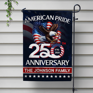 Custom Family Name American Pride Patriotic 250th Anniversary Eagle 1776–2026 Garden Flag HO82 900874
