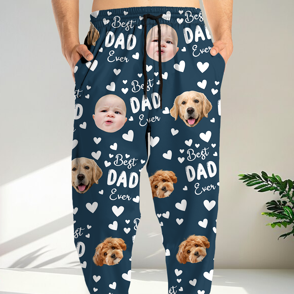 Custom Funny Face Best Dad Ever Sweatpants For Family LM32 893619