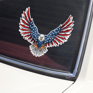 American Eagle With Flag Patriotic Car Window Decal Sticker HA75 898394