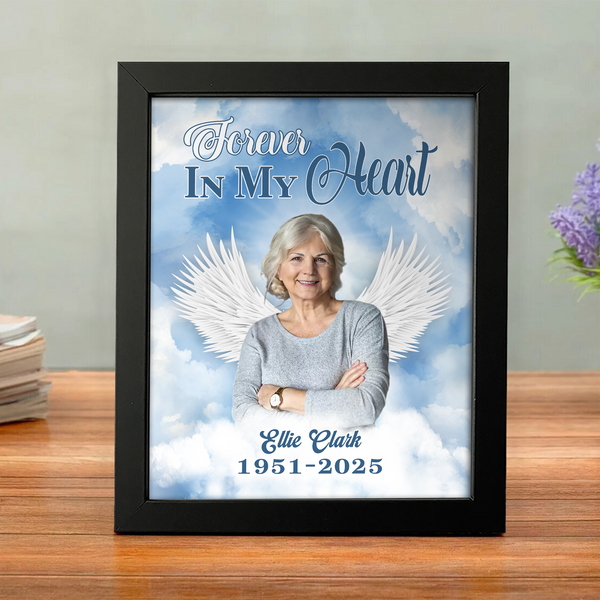 Custom Photo In Loving Memory Memorial Heaven Picture Frame ...