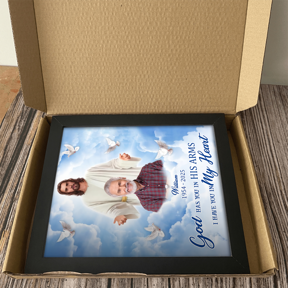 Custom Photo God Took You Home To Be With Him Memorial Picture Frame LM32 893193