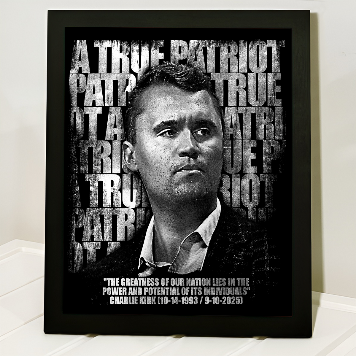 Charlie Kirk Memorial – A True Patriot Tribute Remembrance Picture Frame LM32 65523
