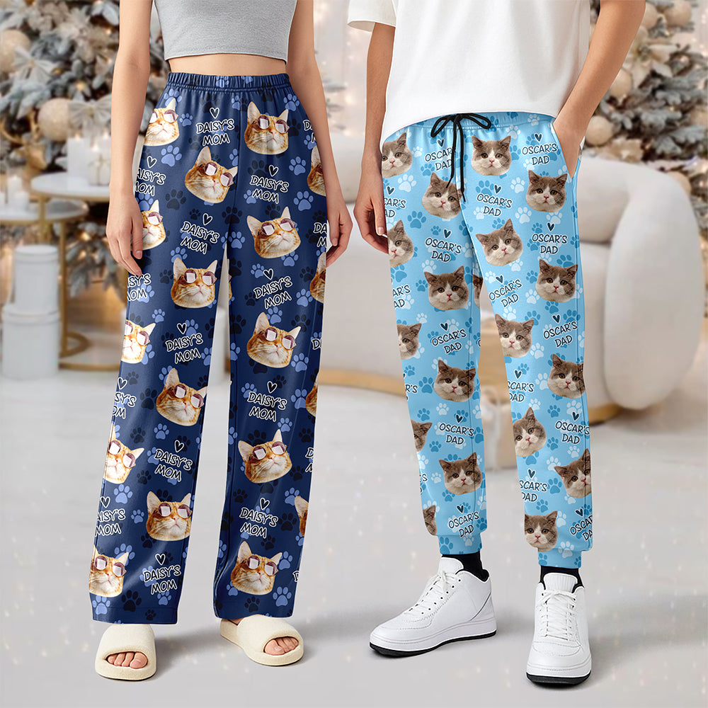 Custom Dog Cat Face Photo Sweatpants Funny Gift for Dog, Cat Lovers LM32 670139