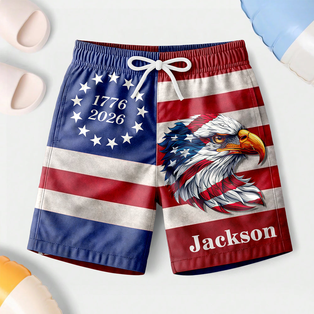 Personalized 250 Years of Freedom 1776-2026 Beach Short HO82 901984