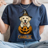 Custom Dog Breeds Halloween Dog Confort Cute Dog Witch Pumpkin Puppy Shirt CH07 180174