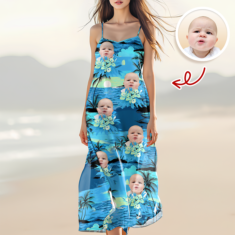Custom Photo Summer Beach Hawaii Cami Maxi Dress HO82 901978