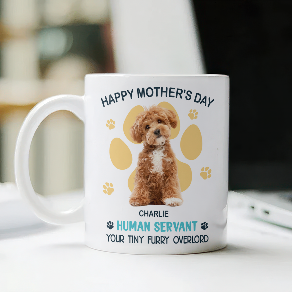 Custom Photo Good Morning Human Servant Personalized White Mug Funny Gift For Dog Cat Lover CH07 895992