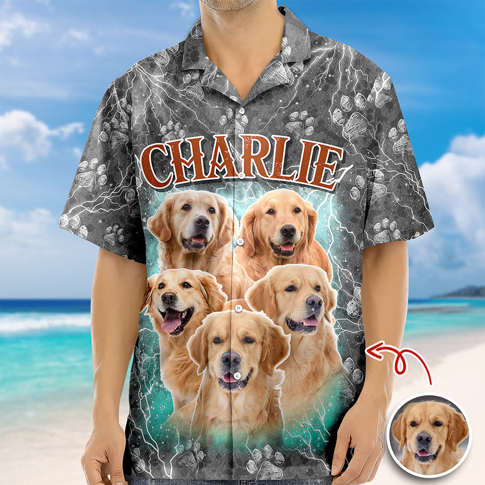 Custom Pet Photo Portrait - Personalized Hawaii Shirt Gift For Pet Owners, Pet Lovers LM32 897367