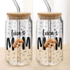 Custom Photo Dog Mom Personalized Glass Can With Lid Gift For Dog Lovers CH07 895526