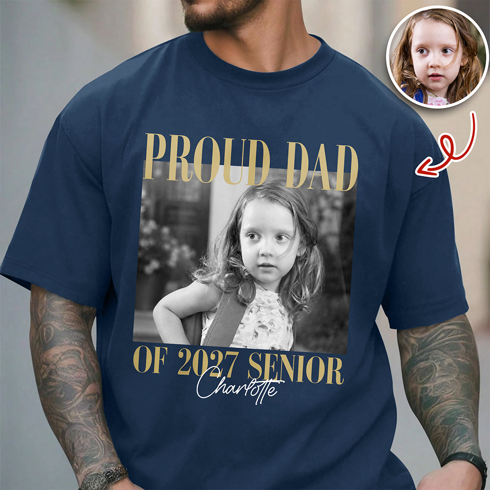Custom Photo Proud Mom Proud Dad 2027 Family Comfort Shirt HA75 922050