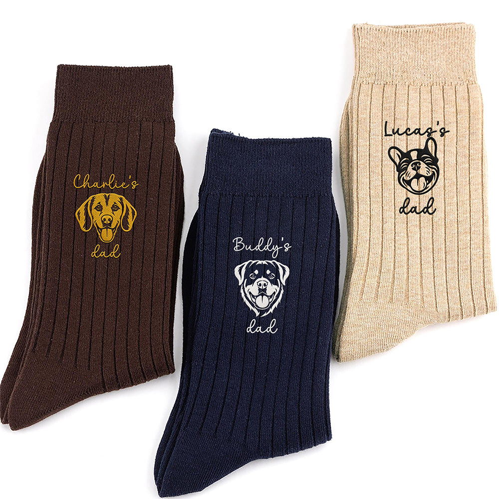 Custom Dog Cat Photo And Name Embroidered Socks Gift For Dog Cat Lovers HA75 921914