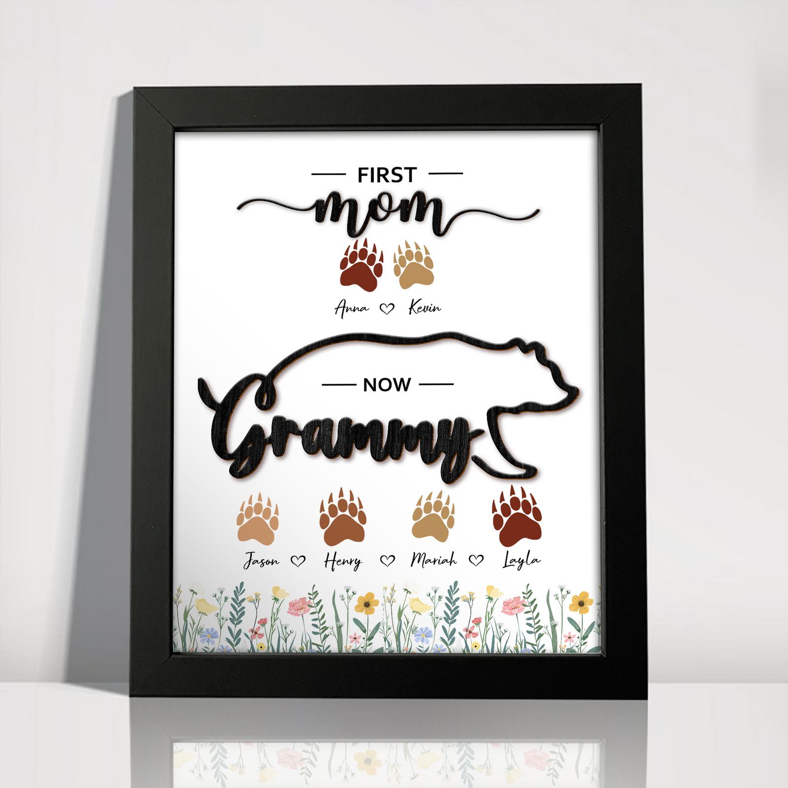 Mama Bear Personalized First Mom Now Grandma Picture Frame Gift For Mom, Grandma CH07 895282