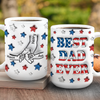 Custom Name Best Mom, Dad Ever America Flag Pattern 3D Inflated Effect Mug TH10 169475