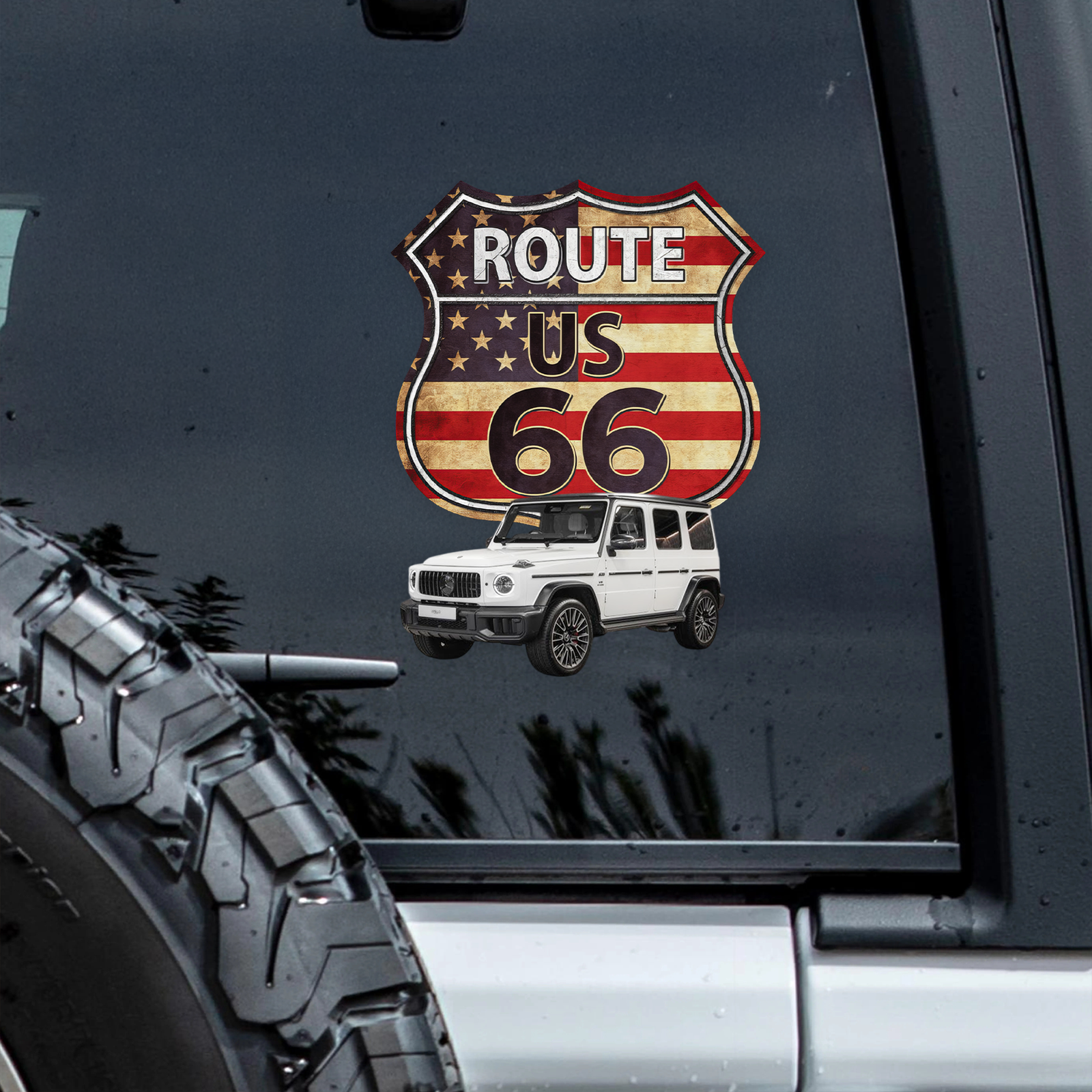 Custom Photo Route US 66 Car Window Decal Sticker For Car Lover TH10 898443