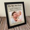 Custom Photo First Father's Day Newspaper Picture Frame LM32 893481