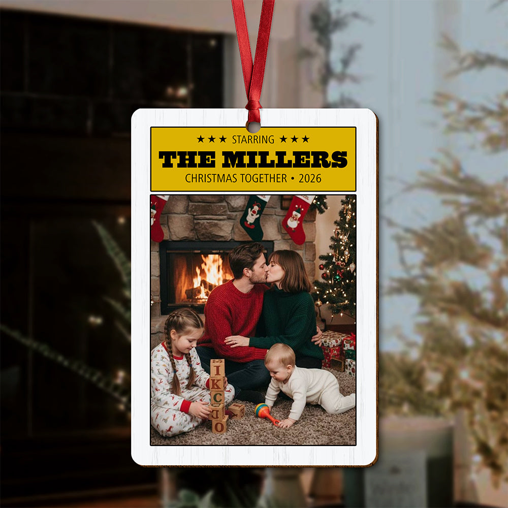 Custom Photo Christmas Together 2026 Wood Ornament – Personalized Family Christmas Gift HO82 903330