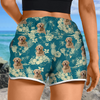 Custom Photo Aloha Hawaiian Dog Women's Beach Short For Summer LM32 893515