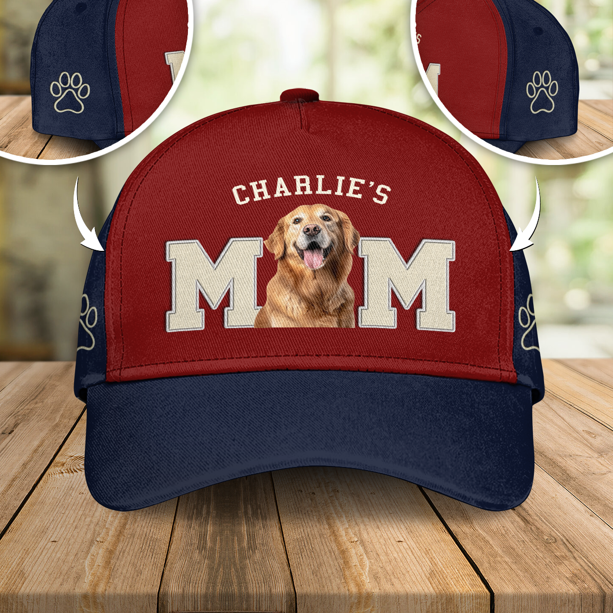 Custom Dog Photo Embroidered Effect Classic Cap Personalized Dog Mom Dog Dad Gifts CH07 899342