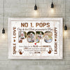 Custom Photo No 1. POPS Only The Best Dads Get Promoted To Pops Canvas HO82 890658