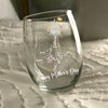 Personalized Floral Hands Mom With Kids Mother's Day Wine Glass LM32 893311