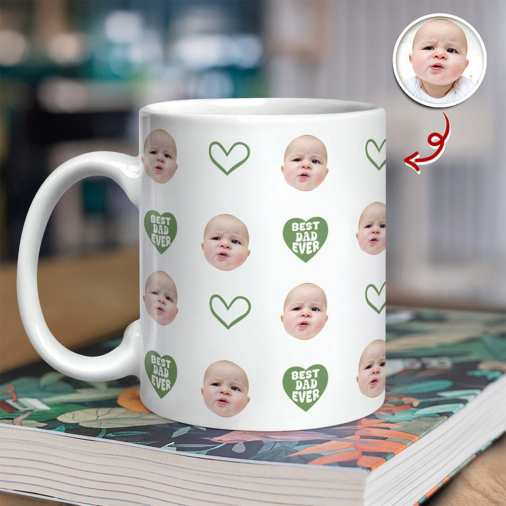 Custom Face Photo Best Dad Ever Mug Father's Day Gift LM32 669143