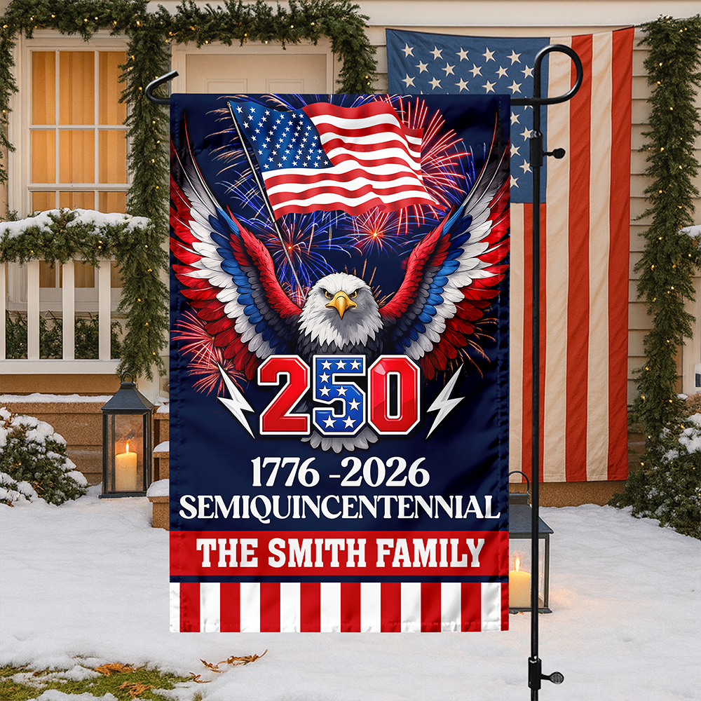 Custom Family Name Flag 250 Years America Garden Flag CH07 910626