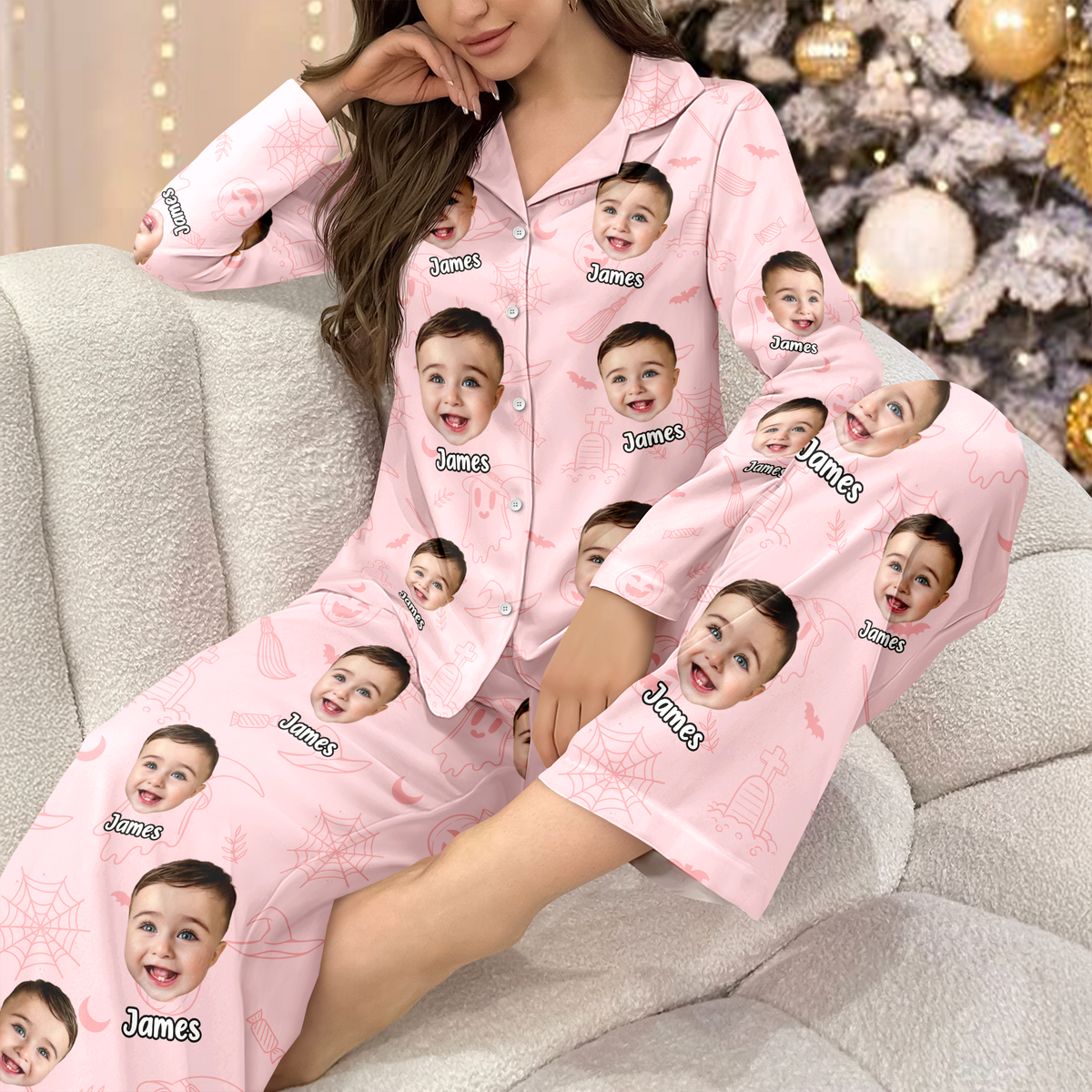 Custom Photo Halloween Season Pajamas For Family TH10 896133
