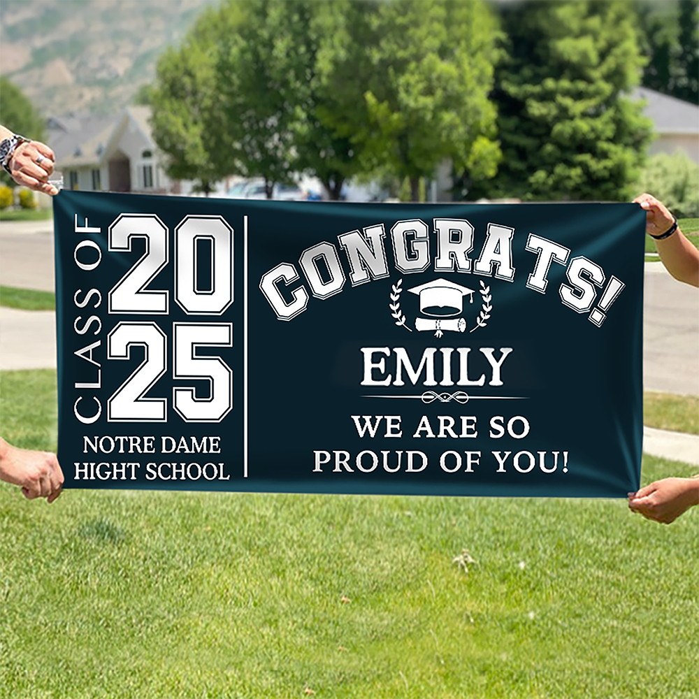 Congrats Class of 2024 Banner, Gift Idea Senior Graduation HN590 895072