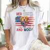 Custom Dog Photo Red White And Woof Shirt For 4th Of July CH07 896096