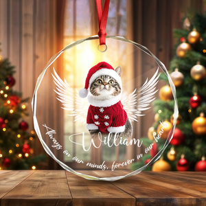 Custom Photo Not A Day Goes By Memorial Cat Glass Ornament HA75 897252