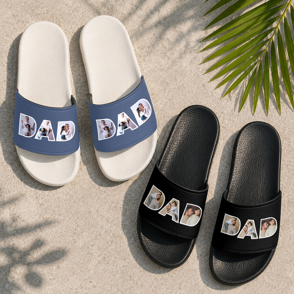Custom Photo Dad Mom Slide Sandals - Personalized Gift for Parents CH07 911588