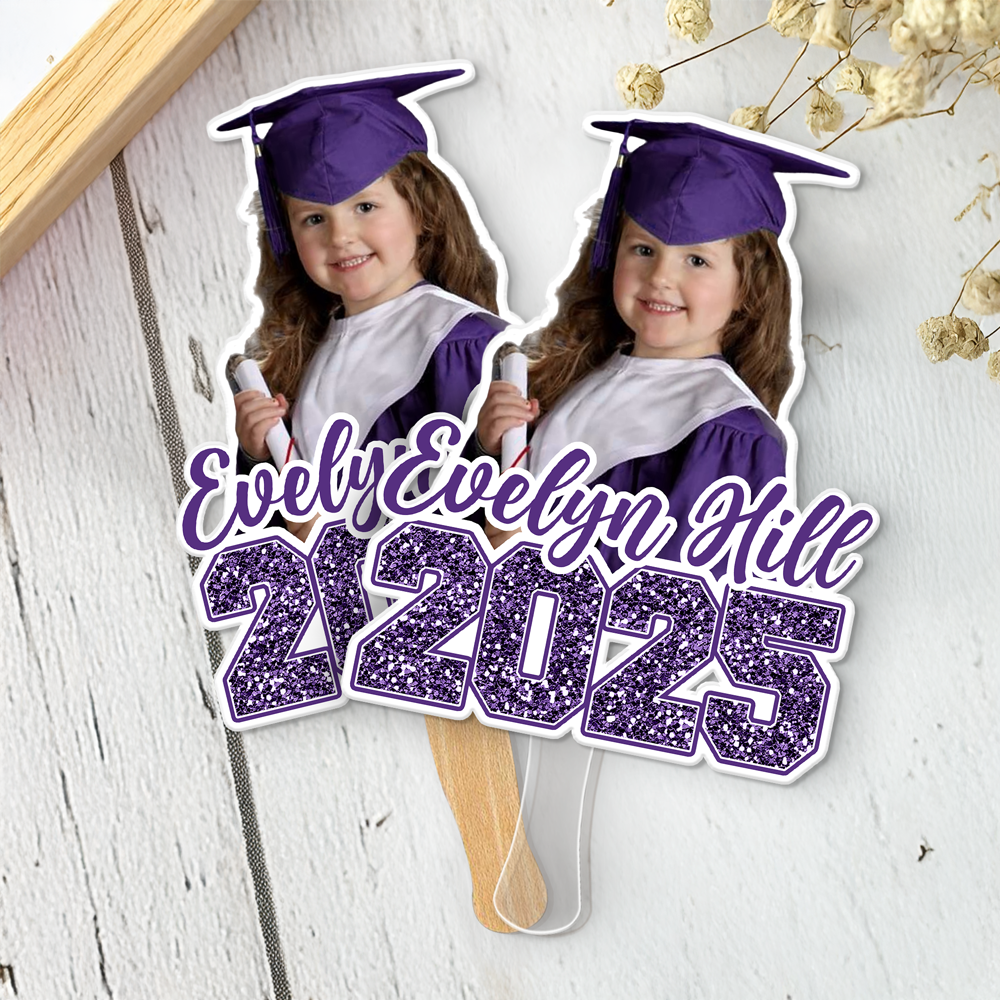 Custom Photo Class of 2025 Graduation Face Fans Graduation Party Decor Gift HA75 892080