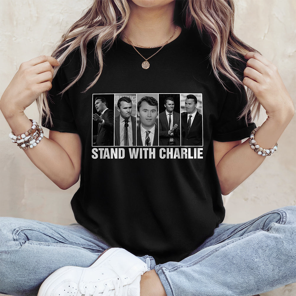 Stand With Charlie Kirk Dark Shirt TH10 64443
