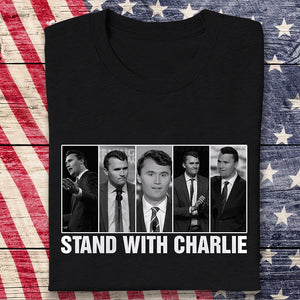 Stand With Charlie Kirk Dark Shirt TH10 64443