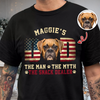 Custom Photo Dog - Dog's Dad The Man The Myth The Dealer American Flag Dad Shirt HA75 892946
