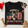 Custom Photo Dog - Dog's Dad The Man The Myth The Dealer American Flag Dad Shirt HA75 892946