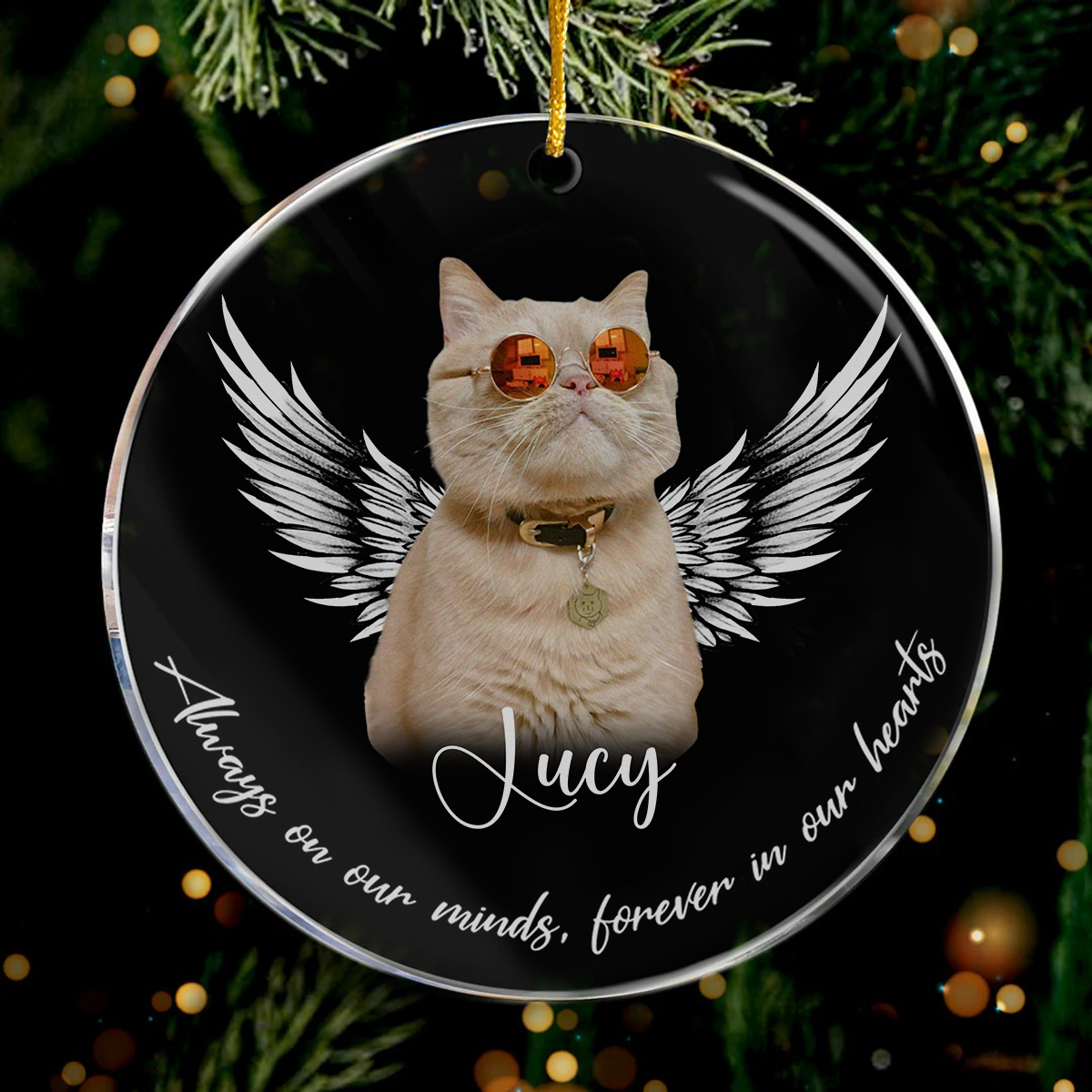 Custom Photo Not A Day Goes By Memorial Cat Acrylic Ornament HA75 897250