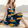 Custom Photo Tropical Flower Maxi Dress For Summer Holiday CH07 895620