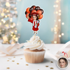 Custom Photo Class of 2026 Balloons Graduation Cupcake Toppers, Personalized Grad Party Decor CH07 910986