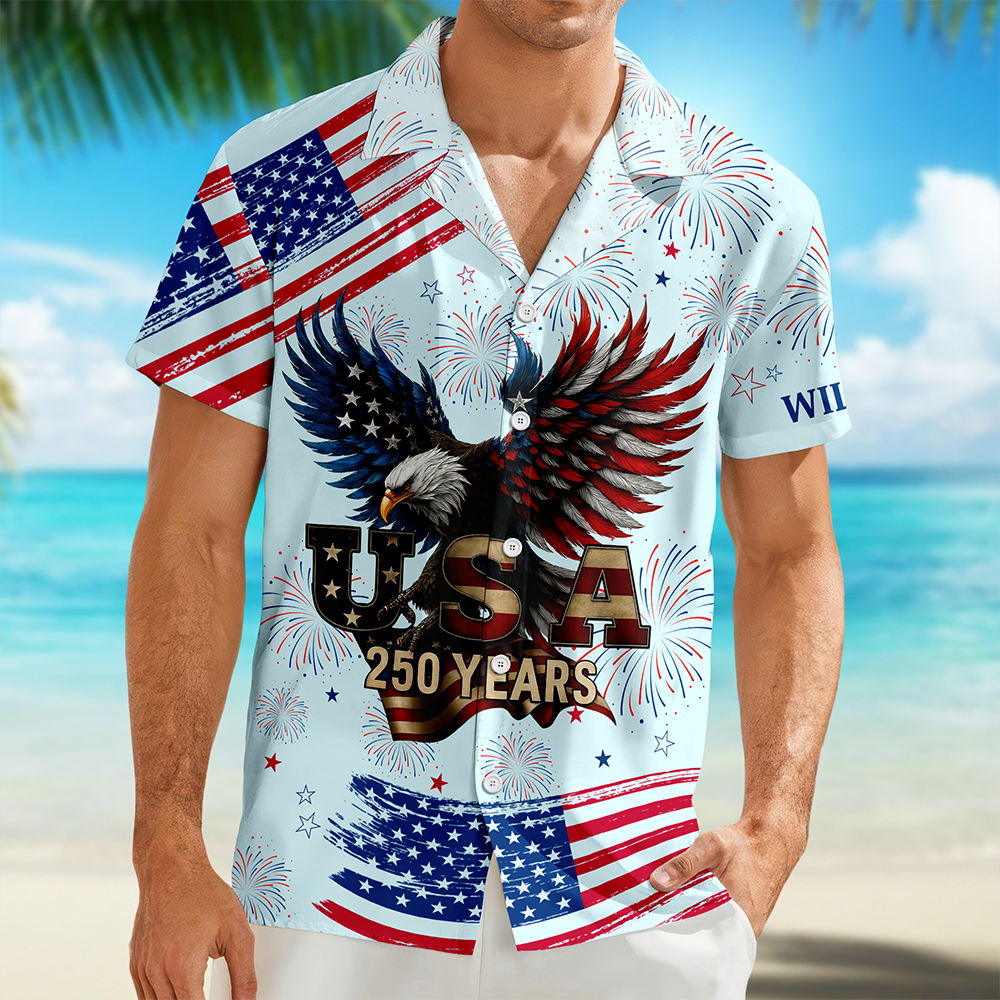Personalized America 250 Years Anniversary 1776-2026 Eagle Hawaii Shirt LM32 899581